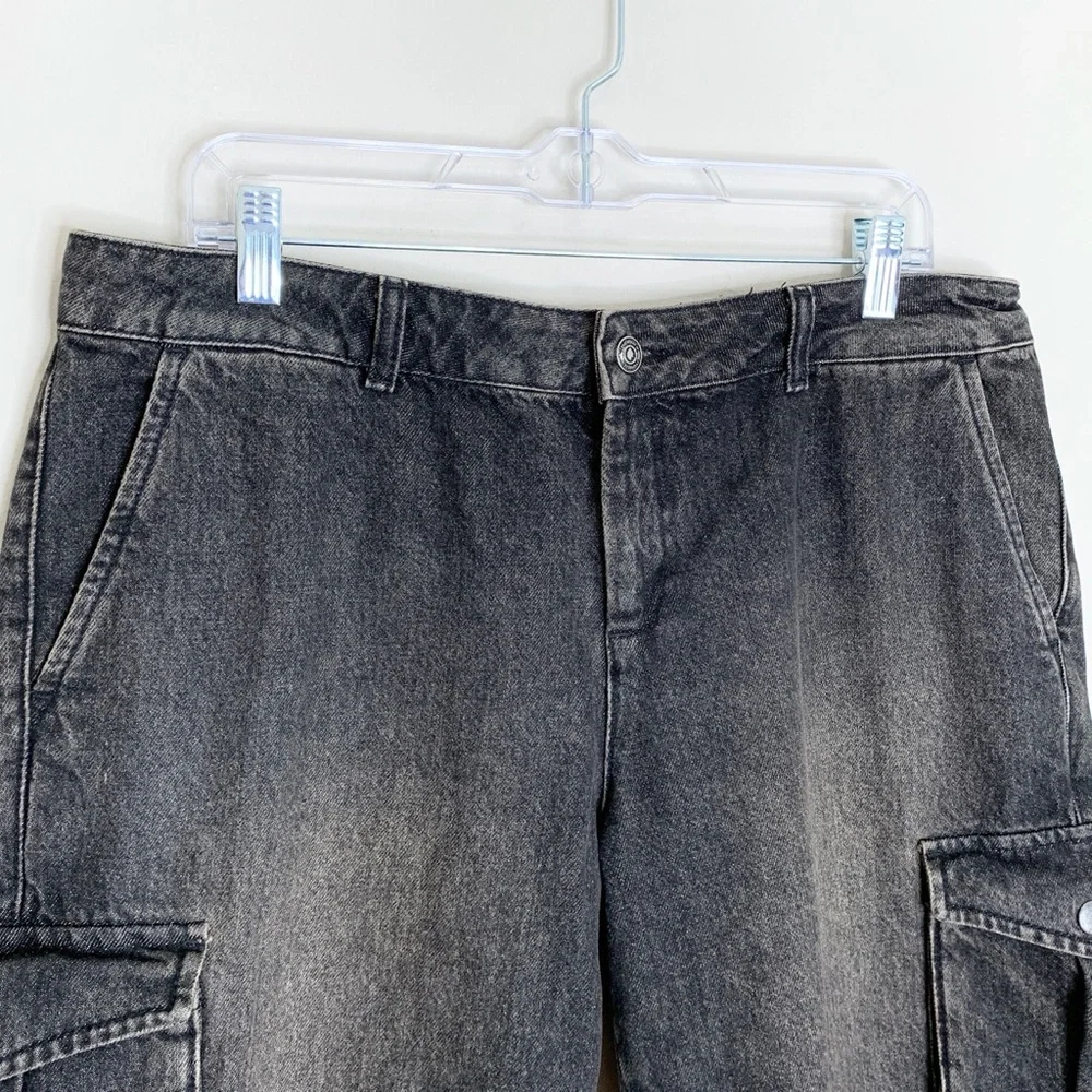 Miaou Dune Denim Cargo Shorts (Sz L) Low Rise Ochre Brown - Picture 7 of 16